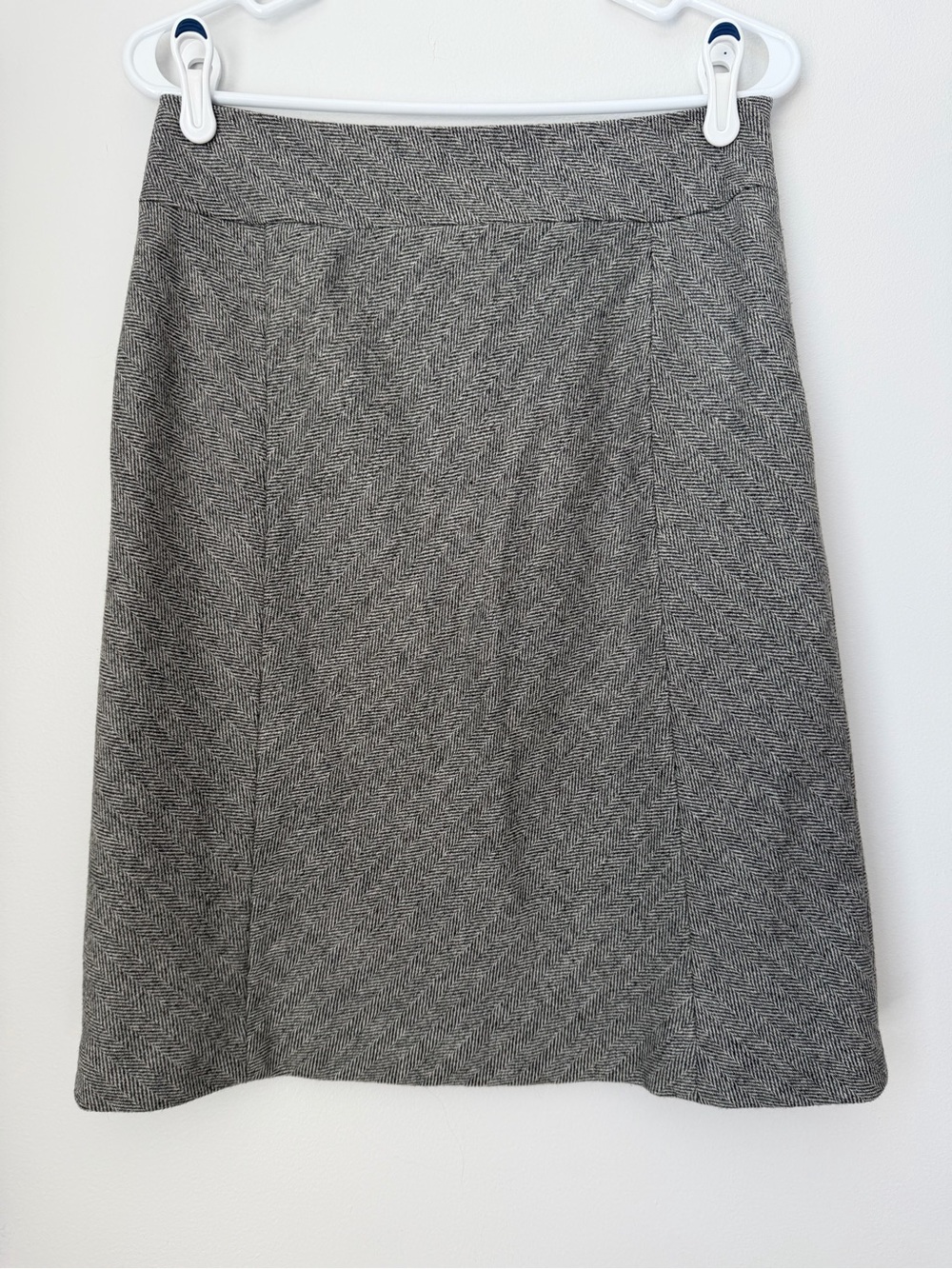 Ann Taylor Herringbone Wool Pencil Skirt